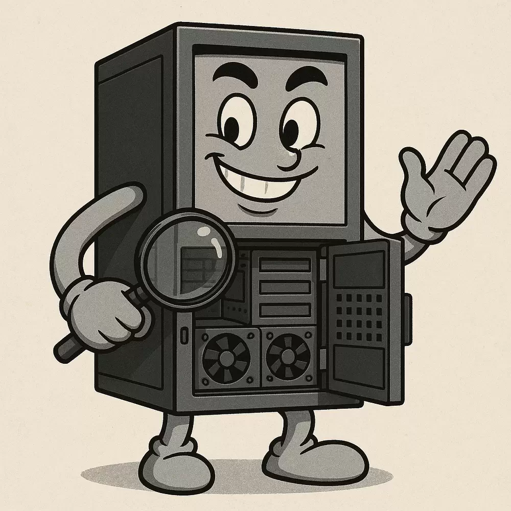 A server showing its hidden inside