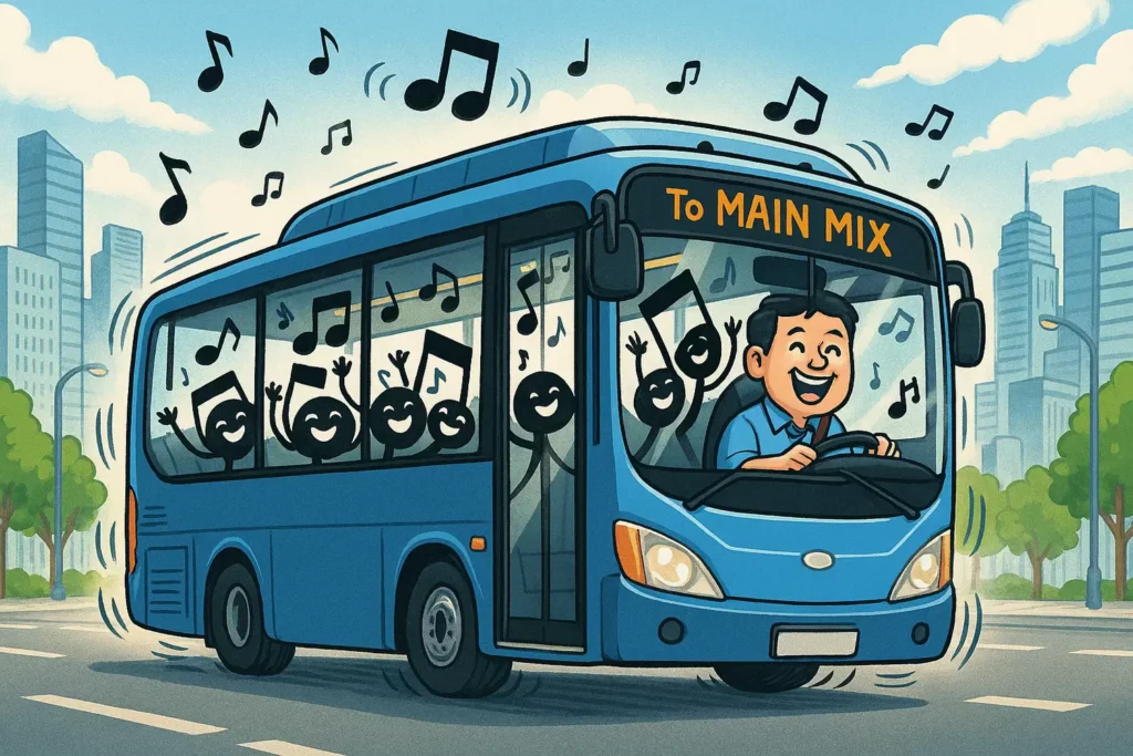 메인 믹스로 향하는 버스 - Copilot