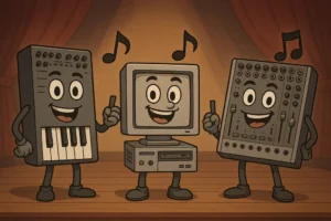 Singing Equipments on the stage