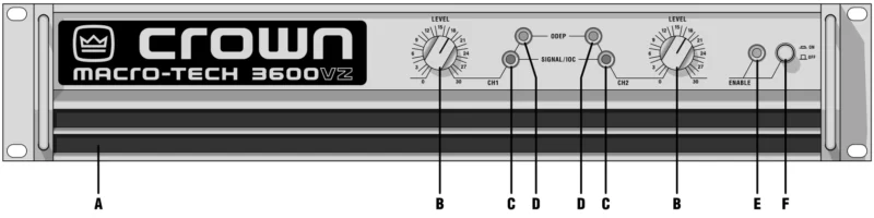 MA-3600VZ 전면 패널과 조작부 구성