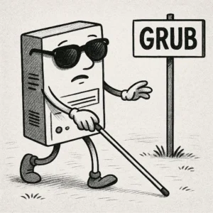 그래픽을 사용하지 않는 grub