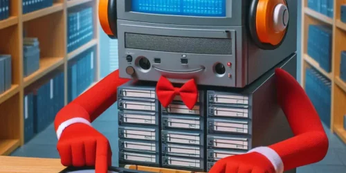 A server copying tapes