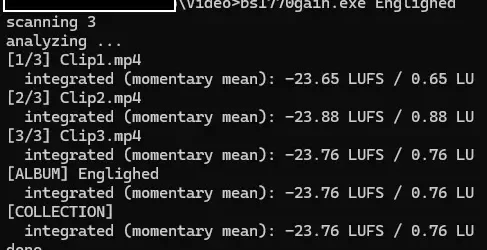 BS1770 Loudness Result
