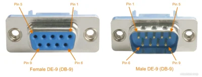 01 DE9 Connectors DE-9 암 수 커넥터 - mbedded.ninja