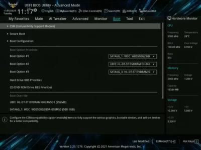 08 BIOS BOOT ASUS Mainboard Firmware Boot menu